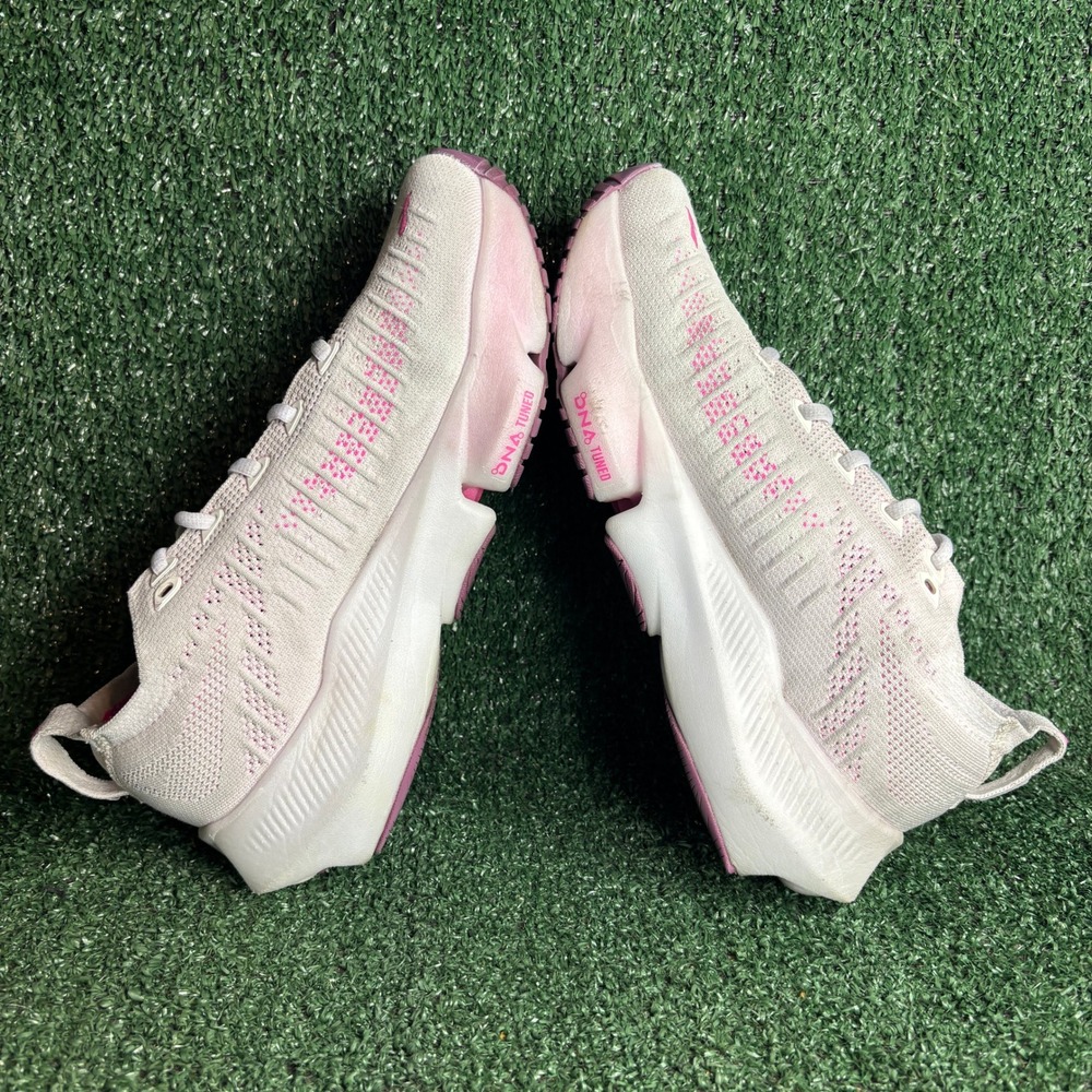 Brooks Glycerin Flex DNA Tuned Cushion Road Running Shoes White Pink Womens 8.5B - Picture 6 of 9